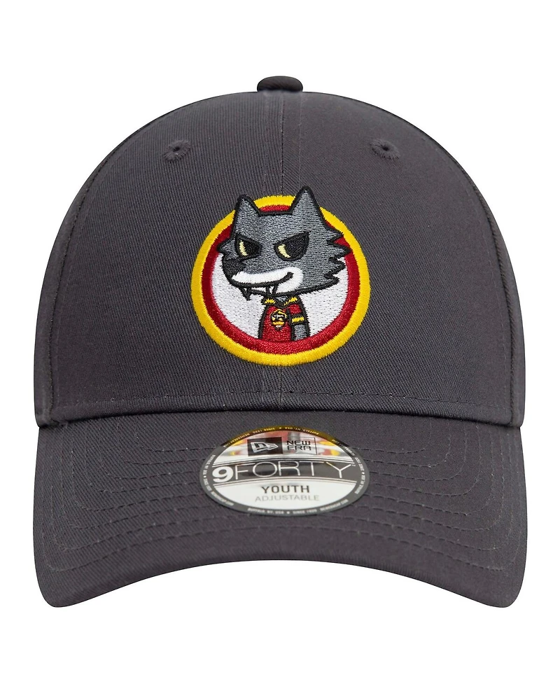 New Era Big Boys and Girls Gray As Roma Romolo 9FORTY Adjustable Hat