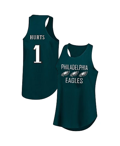 Fanatics Women's Jalen Hurts Green Philadelphia Eagles Plus Name Number Tank Top