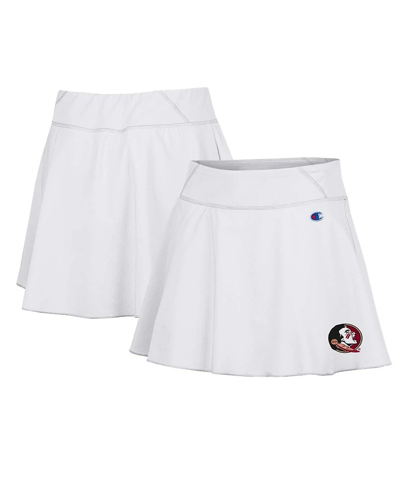 Champion Women's White Florida State Seminoles Tailgate Soft Touch Skort