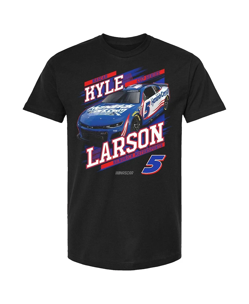 Hendrick Motorsports Team Collection Men's Black Kyle Larson HendrickCars.com Car T-Shirt