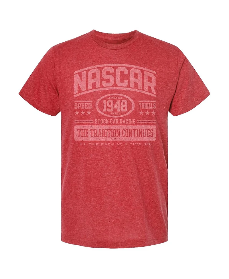 Checkered Flag Sports Men's Heather Red Nascar Lifestyle T-Shirt