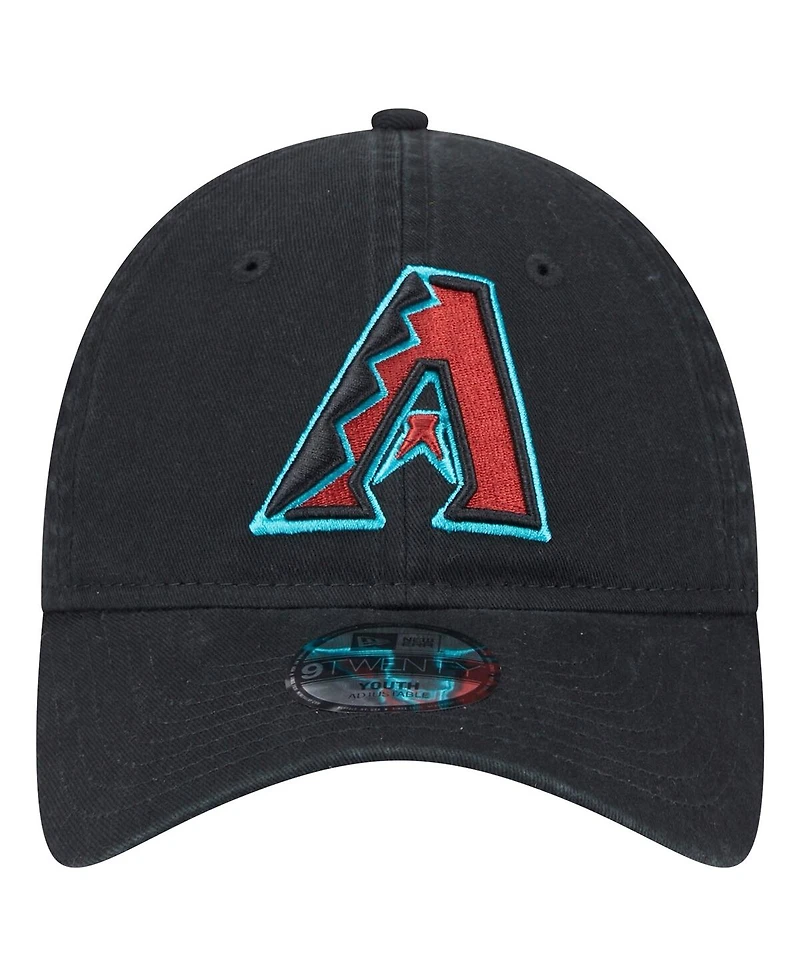 New Era Big Boys and Girls Black Arizona Diamondbacks Team Color 9TWENTY Adjustable Hat