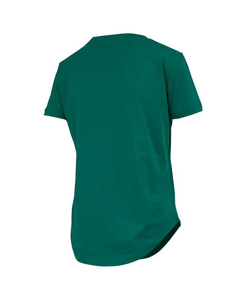Pressbox Women's Green Miami Hurricanes Irvine Floral Team Color T-Shirt