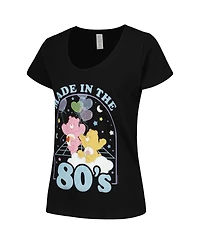 Mad Engine Women's Black Care Bears Made the '80s Scoop Neck T-Shirt