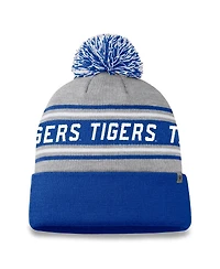 Top of the World Men's Gray/Royal Memphis Tigers Frigid Cuffed Knit Pom with Hat
