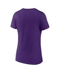 Fanatics Women's Purple Minnesota Vikings Back Home Again V-Neck T-Shirt