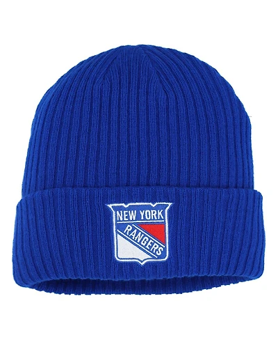 Fanatics Men's Royal New York Rangers Logo Cuffed Knit Hat