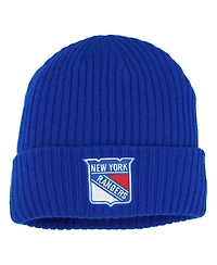 Fanatics Men's Royal New York Rangers Logo Cuffed Knit Hat