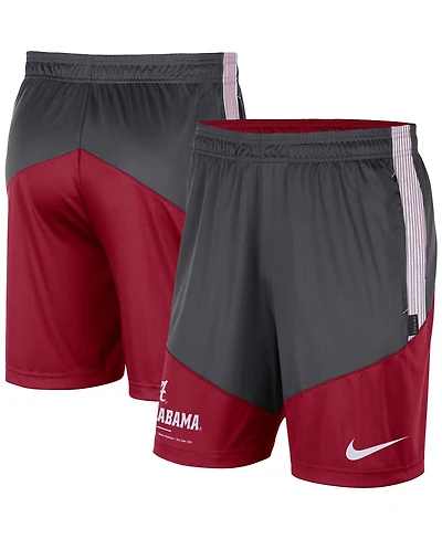 Nike Men's Charcoal/Crimson Alabama Crimson Tide Team Performance Knit Shorts
