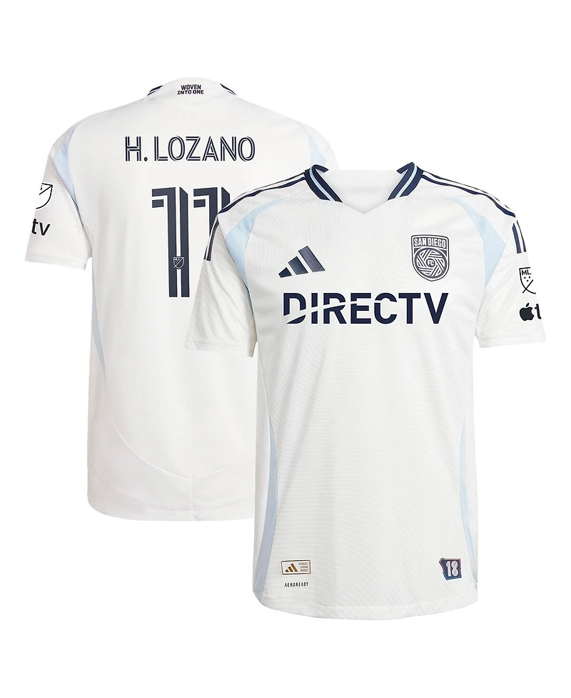 Adidas Men's Hirving Lozano White San Diego Fc 2025 Woven Into One Authentic Player Jersey
