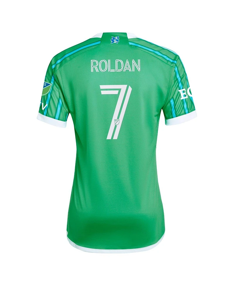 Adidas Men's Cristian Roldan Green Seattle Sounders Fc 2024 The Anniversary Kit Authentic Player Jersey