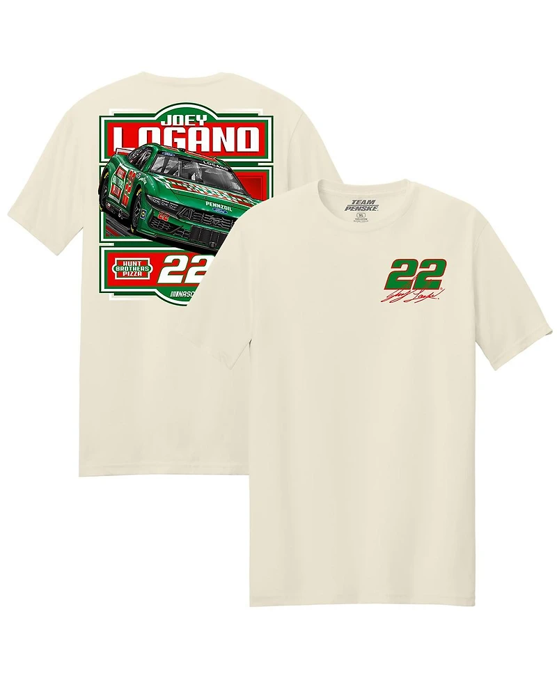 Team Penske Men's Natural Joey Logano Hunt Brothers Pizza Car T-Shirt