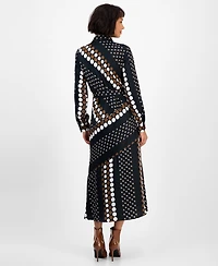 T Tahari Women's Collared Tie-Waist Shirtdress