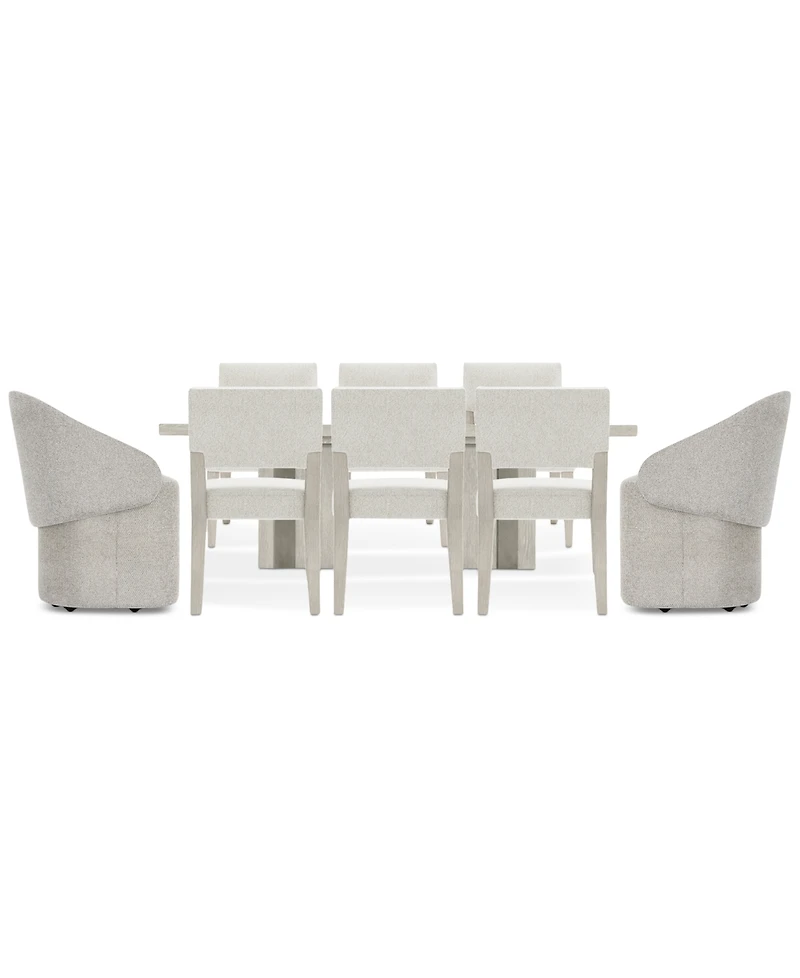 Tempo 9-Pc. Set (Rectangular Table, 6 Side Chairs & 2 Caster Chairs)