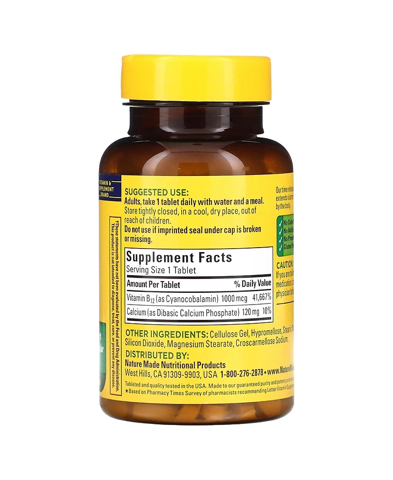 Nature Made B12 Time Release 1 000 mcg