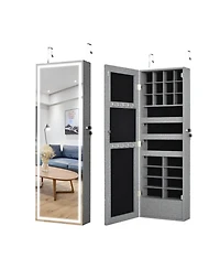 Casainc Bathroom Storage Mirror Cabinet With Led Lights