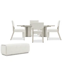 Tempo 6-Pc. Set (Rectangular Table, 4 Side Chairs & Bench)