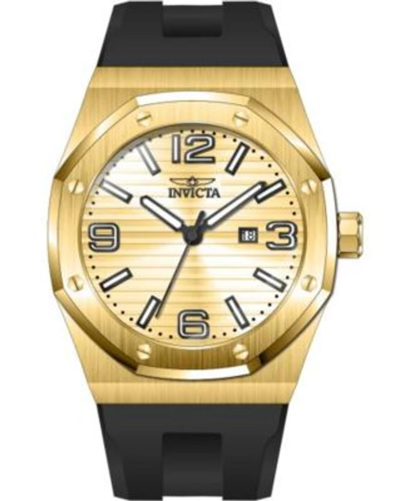 Invicta Mens 45775 Huracan Quartz 3 Hand Gold Dial Watch