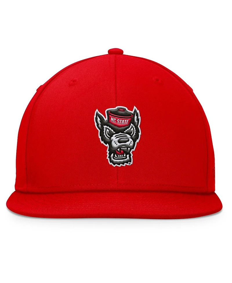 Top of the World Men's Red Nc State Wolfpack Fundamental Snapback Hat