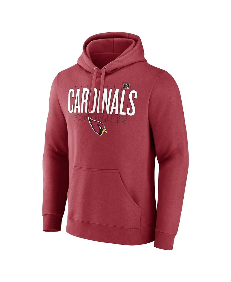 Fanatics Men's Cardinal Arizona Cardinals Pylon Outline Pullover Hoodie