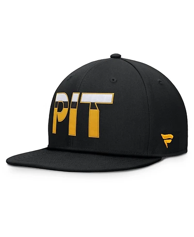 Fanatics Men's Black Pittsburgh Penguins Authentic Pro Rink Snapback Hat