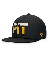 Fanatics Men's Black Pittsburgh Penguins Authentic Pro Rink Snapback Hat