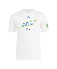 Adidas Men's White Charlotte Fc 2025 Archive Collection Jersey Hook T-Shirt