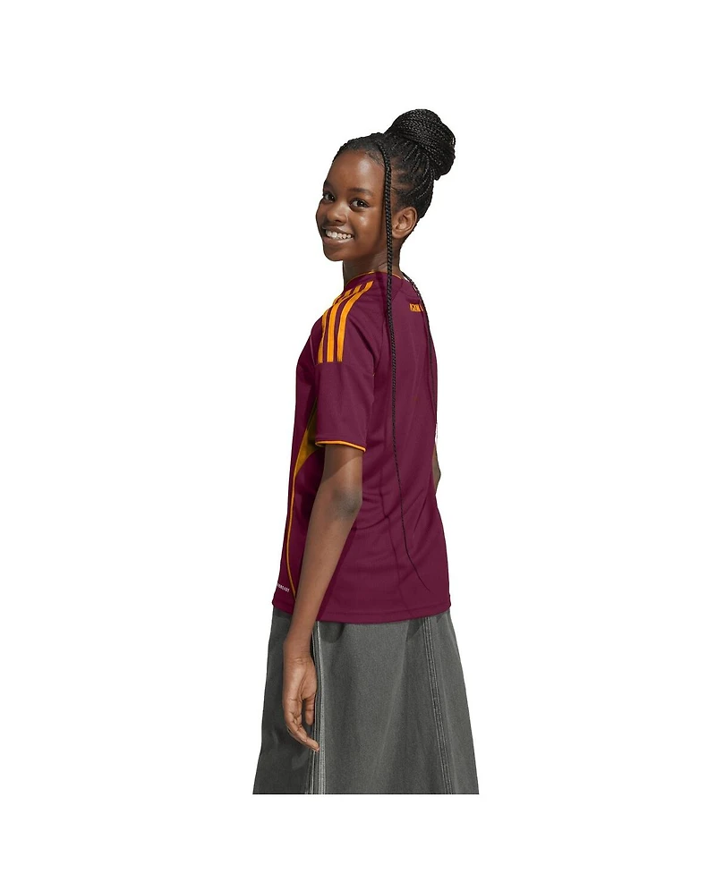 Adidas Big Boys and Girls Red As Roma 2025/26 Home Replica Jersey