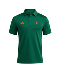 Adidas Men's Green Miami Hurricanes Ultimate 365 Polo Shirt