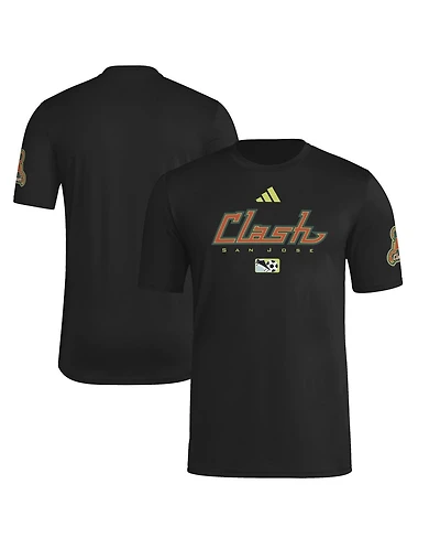 Adidas Men's Black San Jose Earthquakes 2025 Archive Collection Jersey Hook T-Shirt