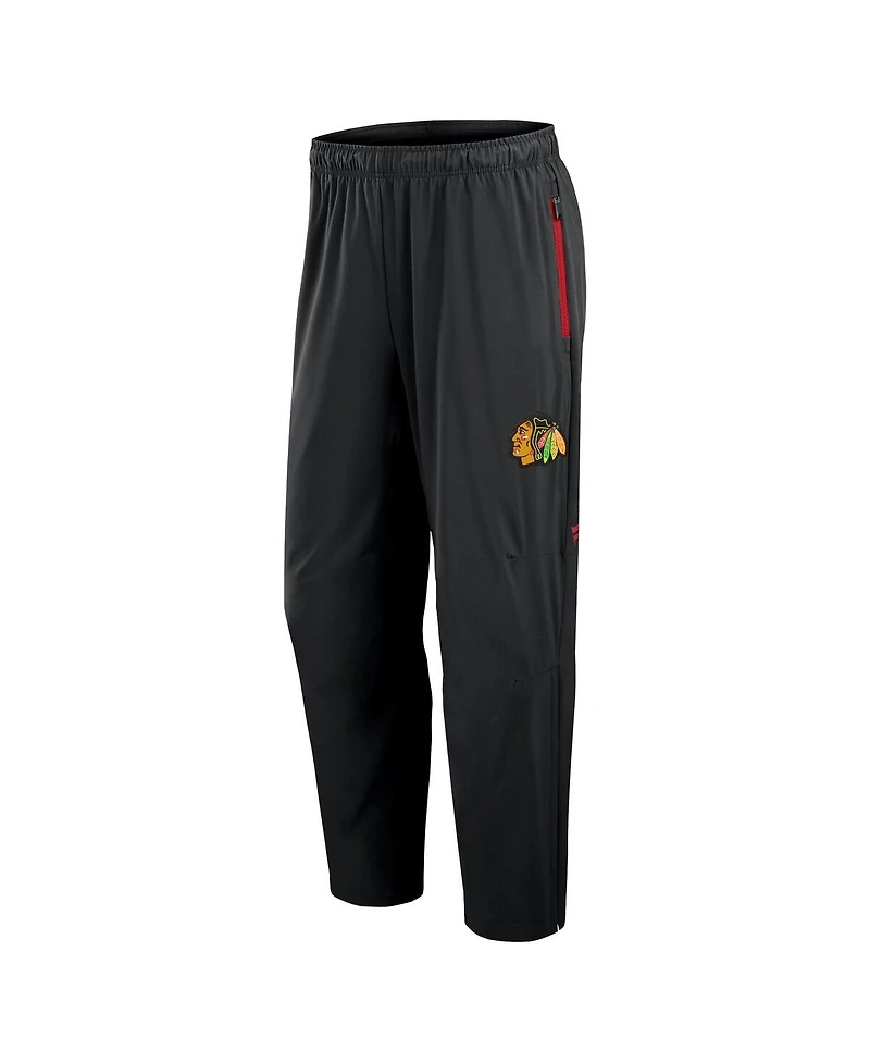 Fanatics Men's Black Chicago Blackhawks Authentic Pro Rink Coaches Pants