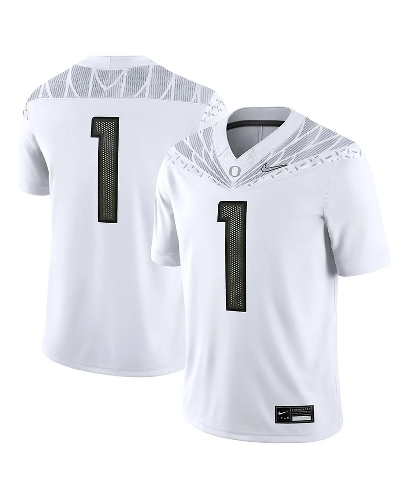 Nike Men's 1 White Oregon Ducks Game Jersey