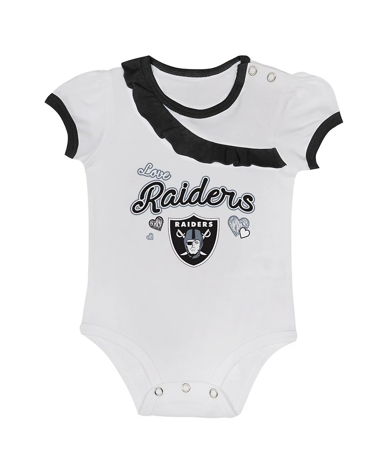 Outerstuff Baby Boys and Girls 2-Piece Las Vegas Raiders Love My Team Bodysuit Skirt Set