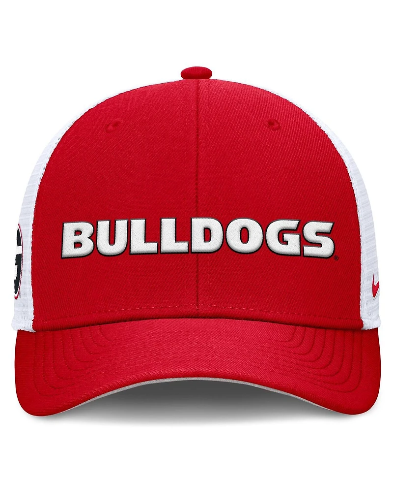 Nike Men's Red Georgia Bulldogs 2025 Dugout Coaches Rise Performance Trucker Adjustable Hat