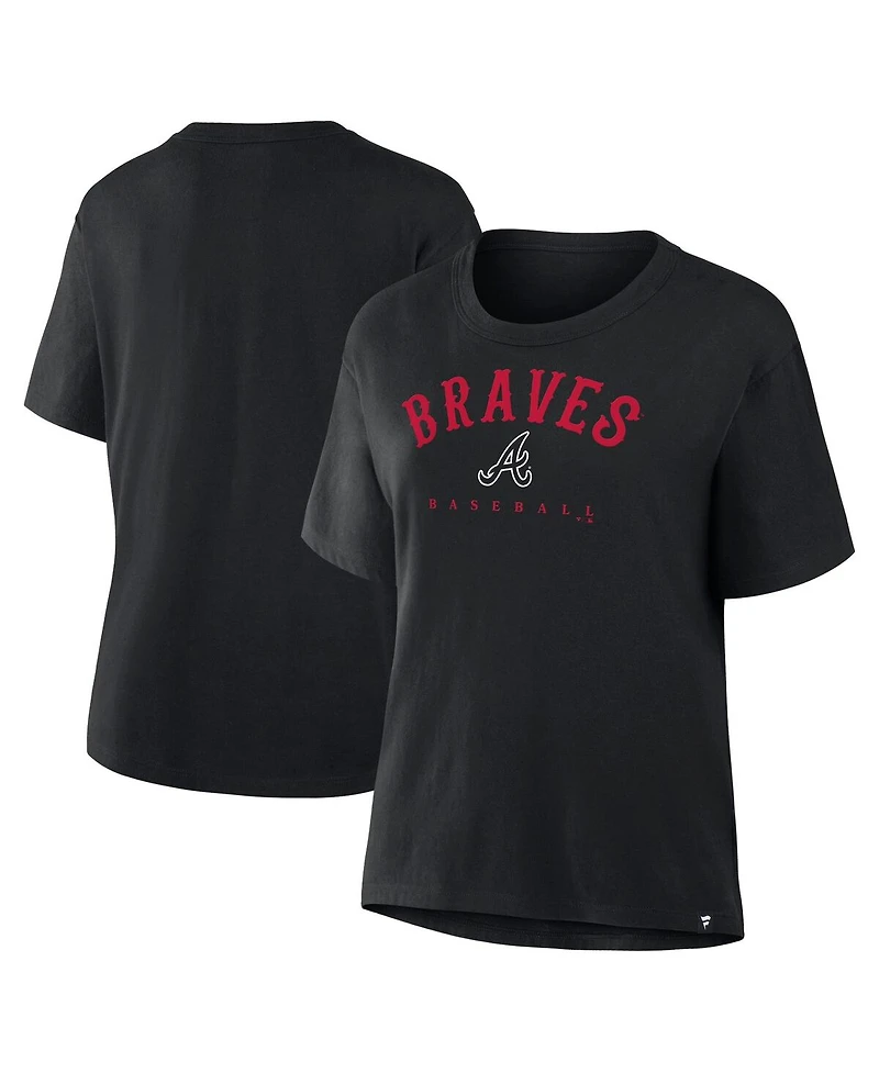Fanatics Women's Black Atlanta Braves Home Run Legacy T-Shirt