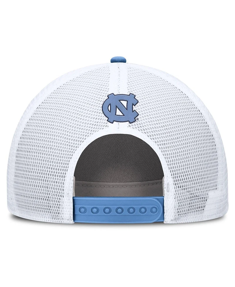 Jordan Men's Carolina Blue/White North Carolina Tar Heels 2025 On-Field Rise Patch Trucker Adjustable Hat