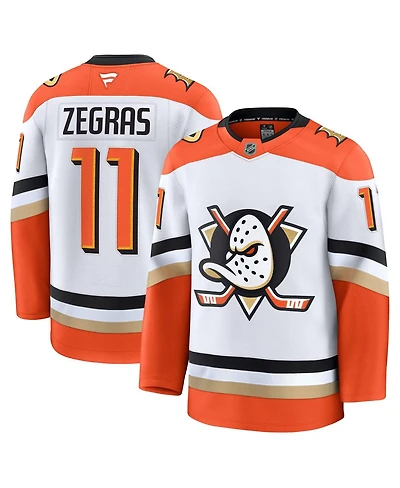 Fanatics Men's Trevor Zegras White Anaheim Ducks Away Premium Jersey