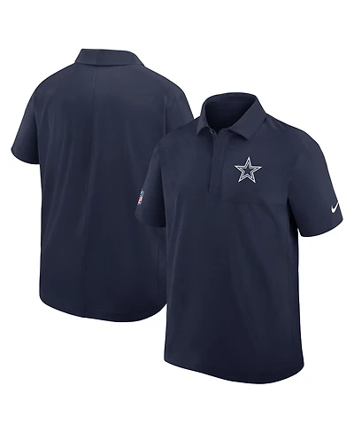 Nike Men's Navy Dallas Cowboys Sideline City Pride Woven Performance Polo Shirt