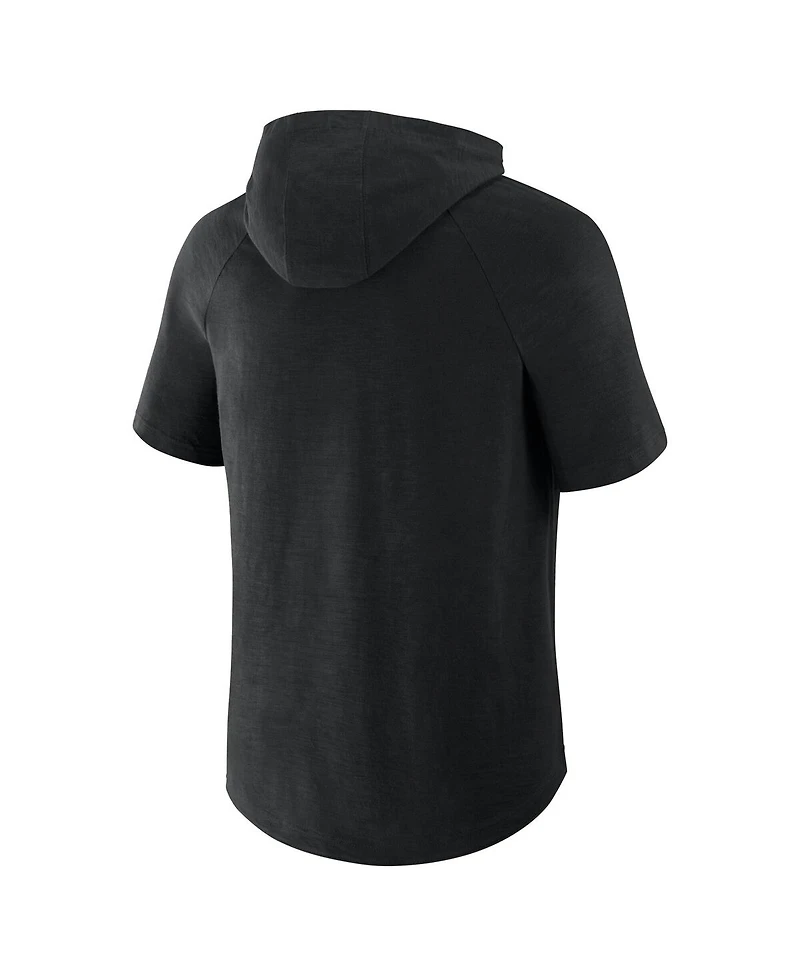 Fanatics Men's Black Miami Heat Pass Legend Raglan Hoodie T-Shirt