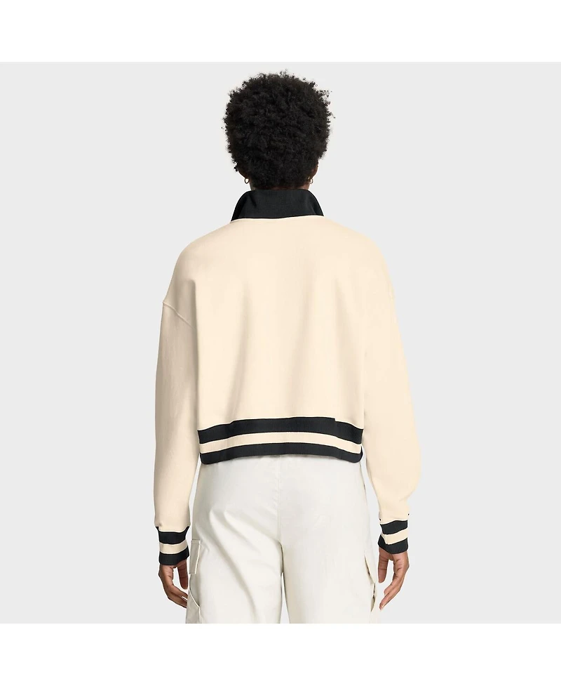 Nike Women's Cream/Black Georgia Bulldogs Legacy Half-Zip Sweatshirt