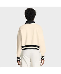 Nike Women's Cream/Black Georgia Bulldogs Legacy Half-Zip Sweatshirt
