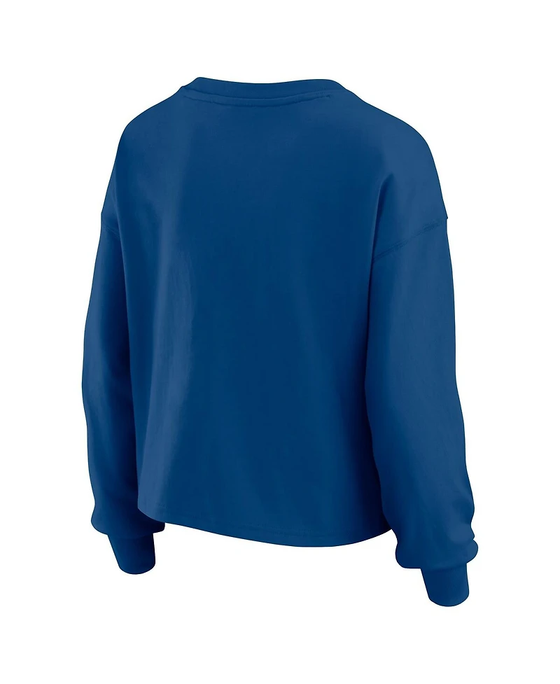 Wear by Erin Andrews Women's 2-Piece Royal Indianapolis Colts Heavy Rugby Jersey Long Sleeve T-Shirt and Shorts Lounge Set