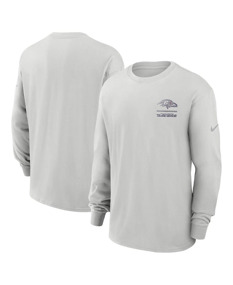 Nike Men's Gray Baltimore Ravens Essential Heavy Max90 Long Sleeve T-Shirt