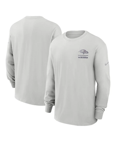 Nike Men's Gray Baltimore Ravens Essential Heavy Max90 Long Sleeve T-Shirt