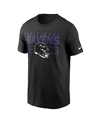 Nike Men's Black Baltimore Ravens Primetime Helmet Essential T-Shirt