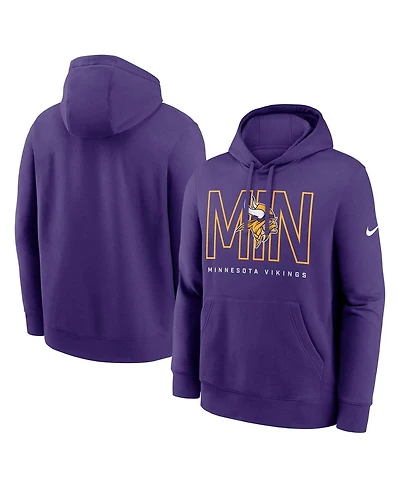 Nike Men's Purple Minnesota Vikings Busted Play Club Fleece Pullover Hoodie