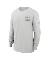 Nike Men's Gray Green Bay Packers Essential Heavy Max90 Long Sleeve T-Shirt