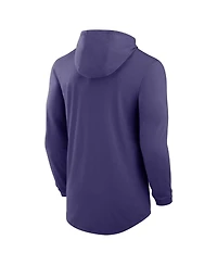 Nike Men's Purple Clemson Tigers Classic Arch Tri-Blend Performance Long Sleeve Hoodie T-Shirt