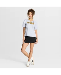 Fanatics Women's White Pittsburgh Steelers Redzone Slub Boxy T-Shirt