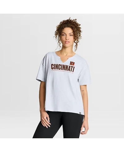 Fanatics Women's White Cincinnati Bengals Redzone Slub Boxy T-Shirt